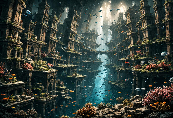 Underwater ruins